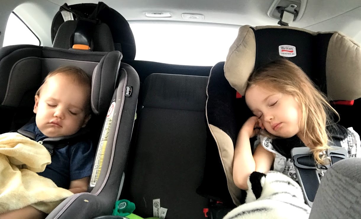 kids sleeping in car seats